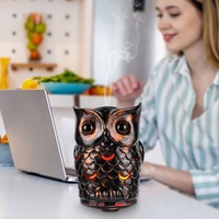Diffuseur d'huiles essentielles personnalisé en forme de hibou, 7 couleurs de lumières LED, 2 modes de brume, humidificateur silencieux à brume froide de 200 ml avec arrêt automatique en cas de manque d'eau