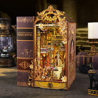 Kit de bricolage pour niche à livres et maison miniature sur le thème de l'Égypte ancienne, puzzle 3D en bois avec LED amovible pour adultes, cadeaux uniques Global Bridge