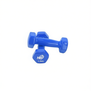 Manubri Esagonali Blu Lucidi Rivestiti da 1,5 kg - Product Image 2