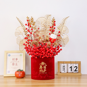 ZhiXia, venta al por mayor, materiales de espuma y plástico, fruta roja, ramas de arándanos, flor, decoración navideña para el hogar - Product Image 2
