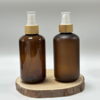 Contenant d'emballage cosmétique 150ml 250ml 500ml Pot à crème 60ml 120ml 250ml 500ml Bouteille en plastique PET ambré avec pompe en plastique