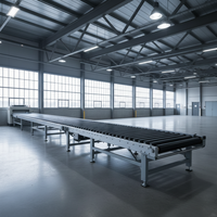 Convoyeur à rouleaux automatique électrique 220V, rouleaux en acier antistatiques, vitesse 5m/min, capacité de charge 300kg, largeur 100kg, 500mm