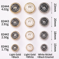 Kancing Logam Bulat untuk Mantel Formal, Blazer, dan Pakaian, Bahan Alloy, Dekoratif