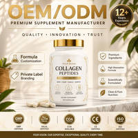 Capsules de collagène marin en marque blanche, supplément beauté en poudre pour l'éclat de la peau, fabriqué par un fournisseur OEM/ODM