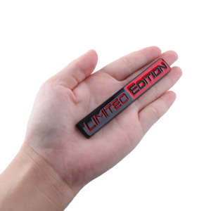 2 pièces Autocollants 3D en métal édition limitée pour emblèmes automobiles, en alliage, auto-adhésifs et réutilisables, pour la carrosserie de voiture, série d'autocollants - Product Image 1