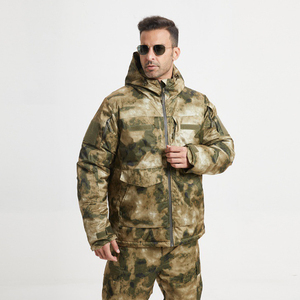 Conjunto de Chaqueta y Pantalones Acolchados de Invierno con Capucha y Camuflaje Desértico para Hombre SF47 713, Ropa de Exterior de Nailon - Product Image 2