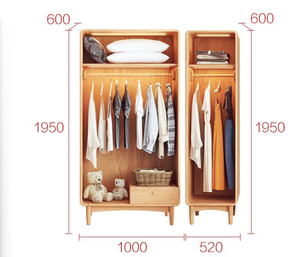 Lemari Pakaian Kayu Solid Modern dengan Laci Panel Oval Berlubang Rotan Alami untuk Furnitur Kamar Tidur Penyimpanan Pakaian - Product Image 4