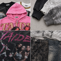 Collection de vêtements streetwear personnalisés TaiDe : T-shirt, sweat à capuche, short en jean, imprimé vintage, fabrication OEM ODM