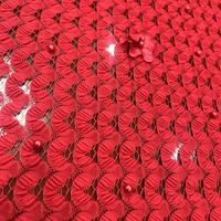 Tissu en dentelle florale 3D personnalisé, 100% polyester, 150 cm, extensible, écologique et biologique, pour vêtements de nuit et confection pour femmes et filles