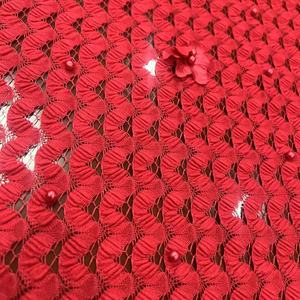 Tissu en dentelle florale 3D personnalisé, 100% <span class=keywords><strong>polyester</strong></span>, 150 cm, extensible et écologique, pour vêtements féminins et pour filles - Product Image 4