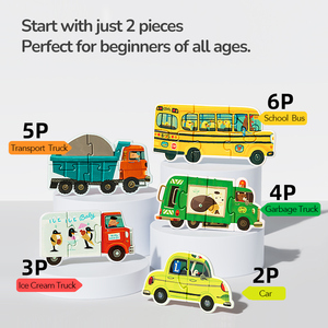 Rompecabezas <span class=keywords><strong>Mideer</strong></span> Mi Primer Artista - Rompecabezas de Autos Ocupados, Juguete Educativo para Niños de 2+ Años - Product Image 5