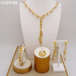 GDJWRI RC06 never fade new arrivals nigerian bridal set real 18k gold jewelry