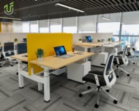 Bureau debout modulaire IULTRA moderne avec éclairage LED/RGB intégré, réglable électriquement, écologique pour une visibilité améliorée