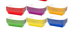 Pink Disposable Paperboard Boat <b>Box</b> with Embossed Matte Finish for French Fries Nachos Hot Dog <b>Snacks</b> - Product Image 5