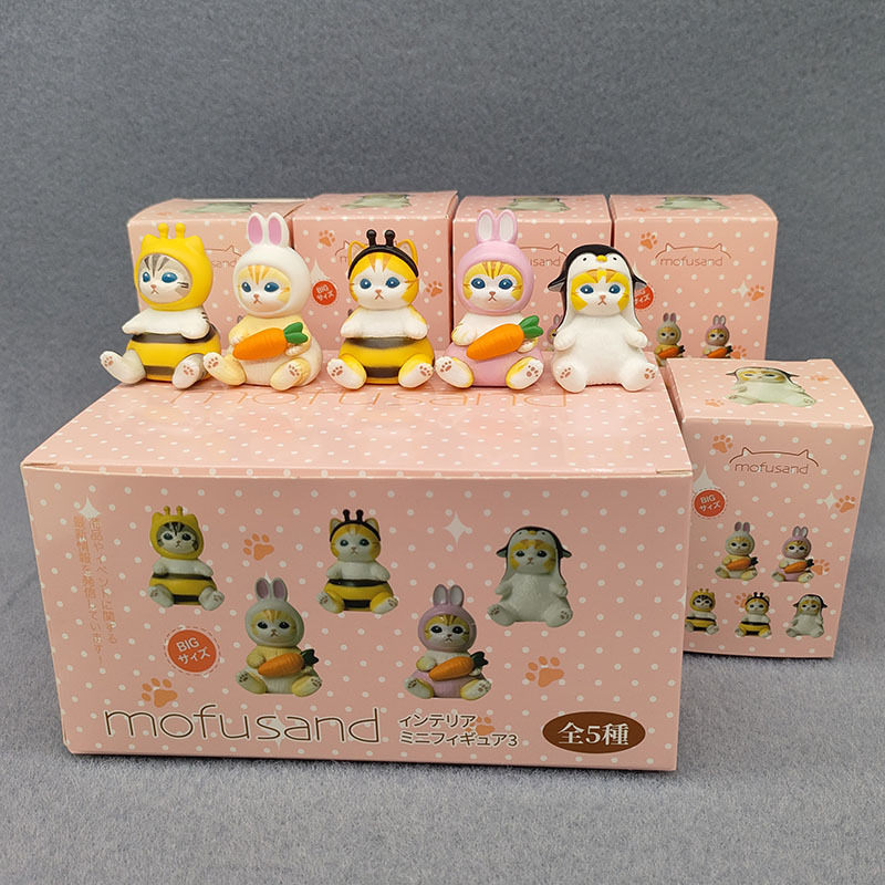 Mofusandsアクションフィギュア揚げエビサメ猫PVCおもちゃ漫画