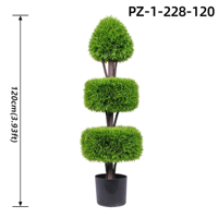Arbre topiaire artificiel à trois formes en pot, plante de buis artificielle pour hôtel, villa, patio, jardin, projet de paysagisme commercial, décoration