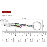 AD1 B-96 Vente flash - Mini couteau porte-clés - Acier inoxydable 3CR13MOV - Super petit - Mignon - Couteau pliant multi-usages pour le camping