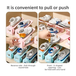 New Design Plastic <b>Shoe</b> <b>Rack</b> for Kids Cute Dinosaur Thick <b>Storage</b> <b>Rack</b> for <b>Shoes</b> Space-Saving Cabinet Two-Tier for Closet - Product Image 3