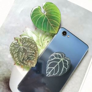 Popular Customized Acrylic Phone Holder with <b>Leaf</b> Design UV Printed Foldable Phone Grip Stand - Product Image 6