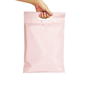 Enveloppes en plastique auto-scellantes de taille de logo personnalisé, porte-fermeture adhésive, sac en poly de livraison express étanche avec poignée - Product Image 4