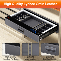 HNOSS Leder Passwort Finger abdruck Safe Box Kleider schrank Versteckte Schiebe schmuck Schublade Safe