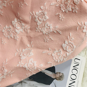 Tissu textile bon marché de jacquard de pivoine de soulagement tridimensionnel de haute qualité 100% polyester pour des filles - Product Image 5