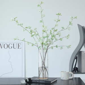 Branche de saule des neiges artificielle faite à la main, plante artificielle blanche et rose, décoration de printemps pour la maison, accessoires de mariage, arrangement floral, ornement - Product Image 3