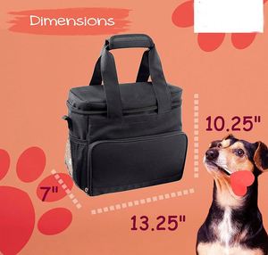 ชุดอุปกรณ์เดินทางสำหรับสุนัข BSCI Factory Dog 5 ชิ้น พร้อมสายสะพายไหล่ 2 ช่องใส่อาหารสัตว์เลี้ยง - Product Image 3