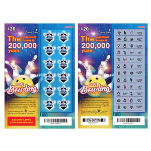 Billets de loterie à gratter personnalisés sur le thème du bowling, impression numérique de qualité supérieure, prix d'usine, fabricant - Product Image 4