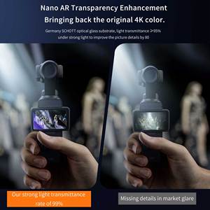 Protector de Pantalla STARTRC para <span class=keywords><strong>DJI</strong></span> <span class=keywords><strong>Pocket</strong></span> 3, Paquete de <span class=keywords><strong>2</strong></span>, Vidrio Templado y Película Anti-Reflejante AR, Dureza HD 9H, Sin Burbujas - Product Image 2