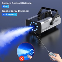 Machine à fumée 1200W 9LEDs RGB 3IN1 avec télécommande, éjecteur de fumée, machine à fumée colorée pour discothèque, effets de fête de Noël, éclairage de scène