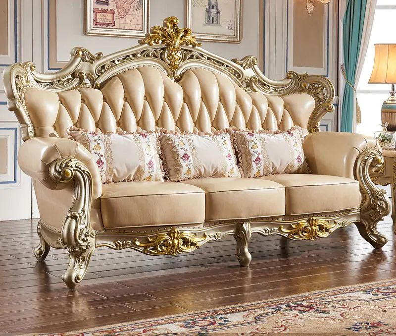 Elegante In Pelle Bianca Divano Set Couture Artigianato Antico Set di Mobili Soggiorno Per Il Tempo Libero Resto Lounge Suite