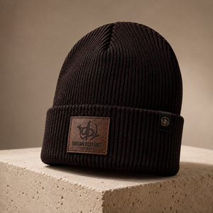 Custom Made Tweed Knit Beanie OEM Embroidery Silicone Label High Quality Unisex Warm Wholesale Supplier Winter Hat - Product Image 3