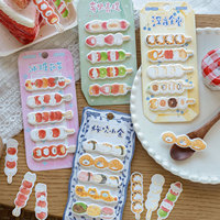 150 kleverige notitieblaadjes per verpakking, serie honingfruit spiesjes, schattige dieren- en voedselontwerpen, decoraties voor journaling