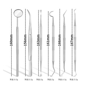 Stainless Steel Oral Hygiene <b>Tool</b> <b>Kit</b> 5Pcs Dental Mirror Probe Tweezers Plaque Tartar Remover For Home Teeth Care - Product Image 4