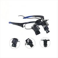 Mincheng 5x Ergo Dental Loupes with Lights Small 5w Clip-on Flip Head Lamp Neurosurgical Magnifying Glass
