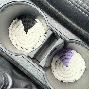 Alfombrilla Antideslizante Bohemia para Coche, Bicolor, Aislante Térmico, Antipolvo, Decorativa para Consola Central - Product Image 4