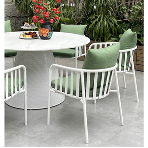 Set da Giardino 6 Pezzi con <span class=keywords><strong>Tavolo</strong></span> da Pranzo Retrattile e <span class=keywords><strong>Sedie</strong></span> per Esterni - Product Image 4