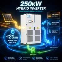 Invertisseur tout-en-un 250 kW LiFePO4 à refroidissement liquide pour stockage solaire AC, idéal pour les usines chimiques industrielles, système hybride hors réseau/sur réseau