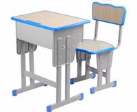 Ensemble bureau et chaise double réglable pour étudiants mobilier scolaire pour enfants en vente