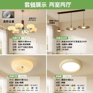 Dropshipping Shopify Cream Style Full Spectrum Eye Care Smart LED Ceiling Light For Bedroom Balcony Hallway Modern Minimalist - Product Image 5