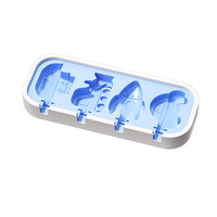 Moule à glaces et sucettes en silicone de qualité alimentaire en forme de voiture avec couvercle, récipient DIY pour bâtonnets de gelato et friandises glacées YH1155