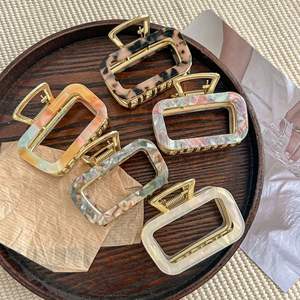 Sheshares forcina quadrata cava foresta media sul retro della <span class=keywords><strong>testa</strong></span> della <span class=keywords><strong>donna</strong></span> <span class=keywords><strong>di</strong></span> alta qualità forcina acetato - Product Image 2