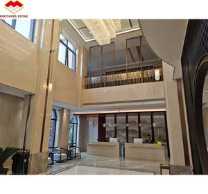 Azulejos de panel de pared de mármol Beige <span class=keywords><strong>Shanna</strong></span> italiano de alta calidad, piedra de pared de mármol Beige Royal Botticino Natural personalizada - Product Image 3