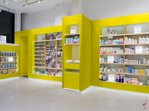 <span class=keywords><strong>Vitrine</strong></span> de pharmacie durable <span class=keywords><strong>à</strong></span> vision panoramique avec éclairage LED pour produits et rangement polyvalent - Product Image 6