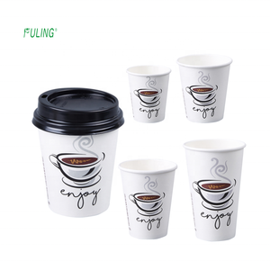Tasses à café en papier avec couvercles 16 oz, pièces, imprimé personnalisé de haute qualité, pour emporter, cappuccino espresso, boissons chaudes - Product Image 1