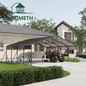Cochera Metálica Resistente de 20x20 Pies para Autos, Estructura y Techo de Acero Galvanizado, Refugio para Autos para Todo Clima - Product Image 1
