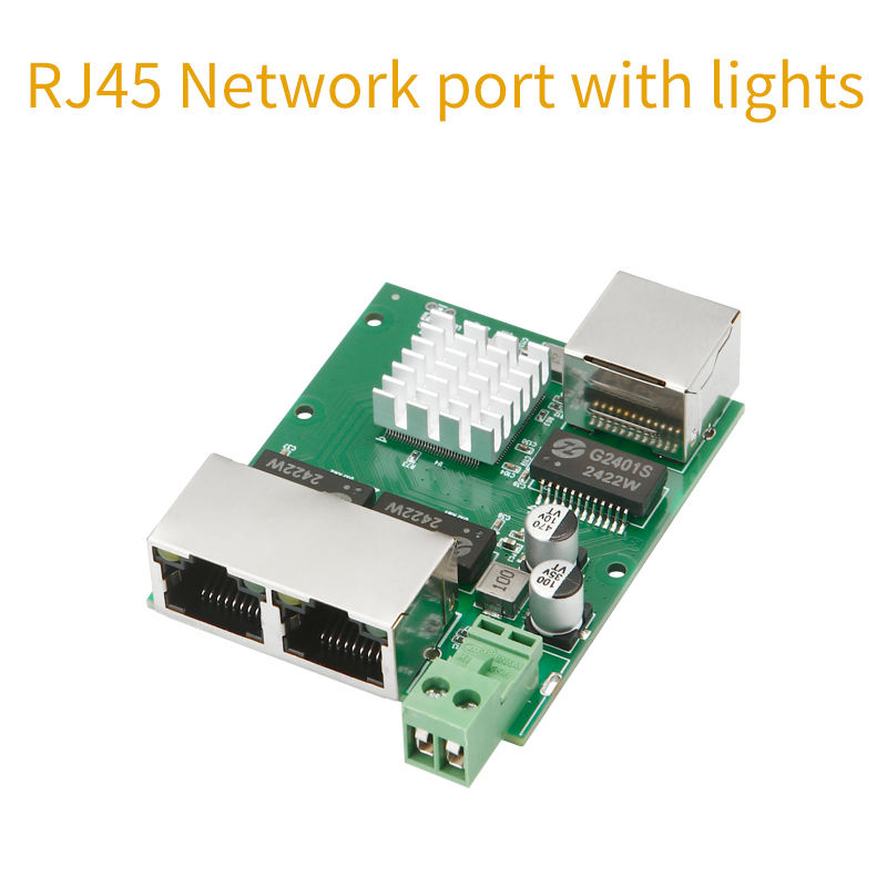3 Gigabit RJ45 network ports