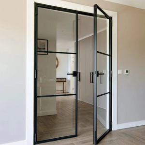 Portes battantes à <span class=keywords><strong>double</strong></span> vitrage de conception française moderne pour bureau, chambre, salon, salle de bain, villa, hôtel et intérieur de magasin - Product Image 1