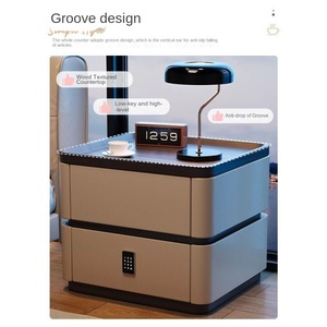 Meubles de chambre à coucher de style italien moderne de luxe léger, ensemble complet de meubles de chambre à coucher, armoire de rangement minimaliste simple avec serrure - Product Image 2